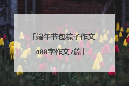 端午节包粽子作文400字作文7篇