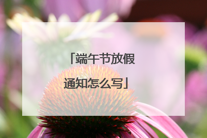 端午节放假通知怎么写
