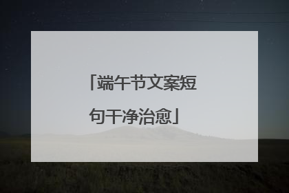 端午节文案短句干净治愈