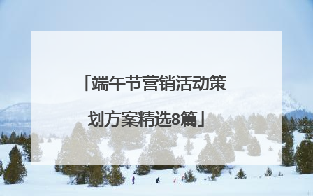 端午节营销活动策划方案精选8篇
