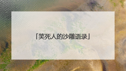 笑死人的沙雕语录