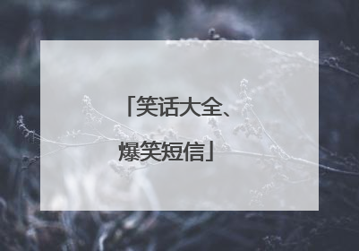 笑话大全、爆笑短信