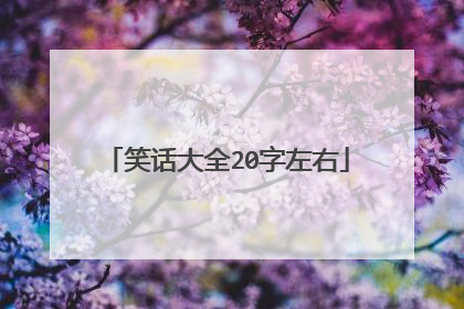 笑话大全20字左右