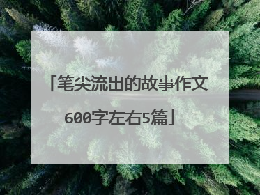 笔尖流出的故事作文600字左右5篇