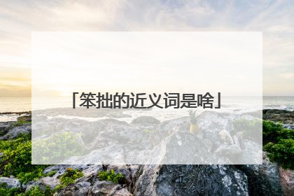 笨拙的近义词是啥