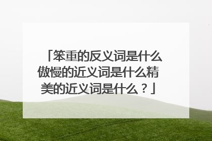 笨重的反义词是什么傲慢的近义词是什么精美的近义词是什么?