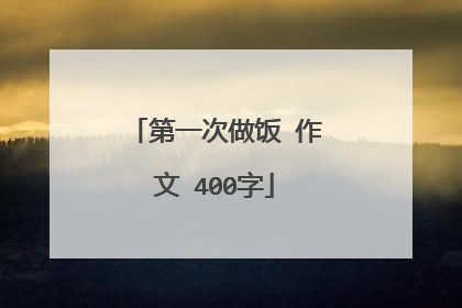 第一次做饭 作文 400字
