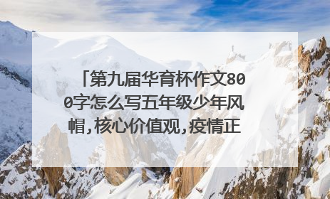 第九届华育杯作文800字怎么写五年级少年风帽,核心价值观,疫情正能量,家乡优美？