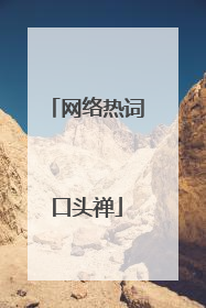 网络热词口头禅