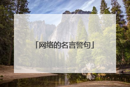 网络的名言警句