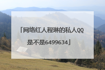 网络红人程琳的私人QQ是不是6499634