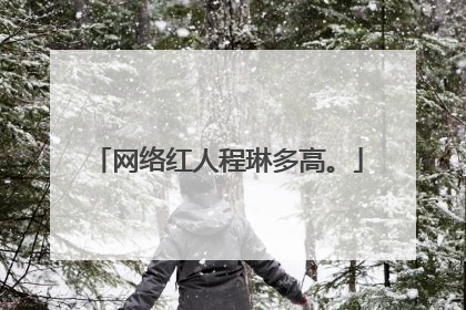 网络红人程琳多高。