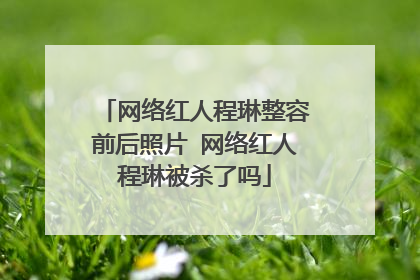 网络红人程琳整容前后照片 网络红人程琳被杀了吗