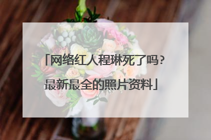 网络红人程琳死了吗? 最新最全的照片资料