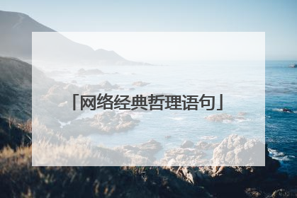 网络经典哲理语句