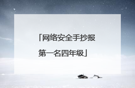 网络安全手抄报第一名四年级