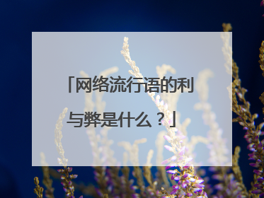 网络流行语的利与弊是什么?