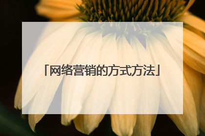 网络营销的方式方法