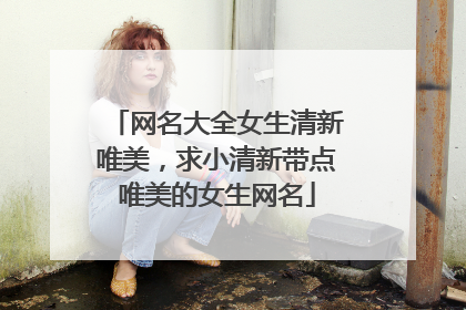 网名大全女生清新唯美，求小清新带点唯美的女生网名