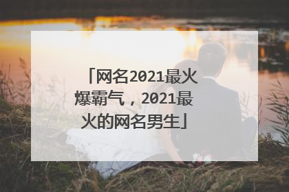 网名2021最火爆霸气，2021最火的网名男生