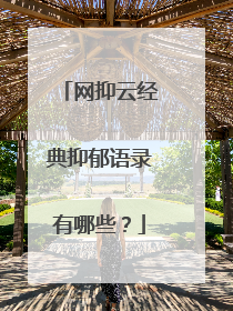 网抑云经典抑郁语录有哪些？