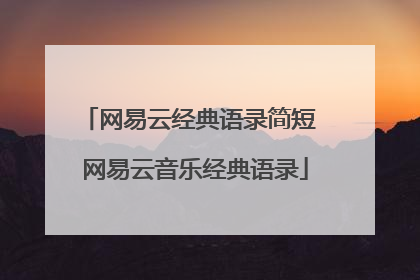 网易云经典语录简短 网易云音乐经典语录