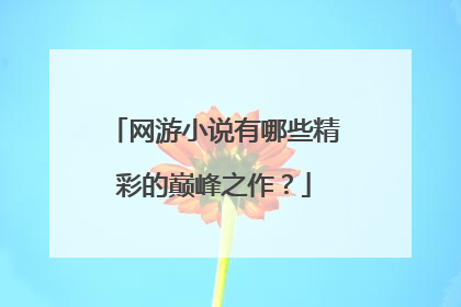 网游小说有哪些精彩的巅峰之作？