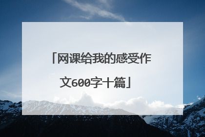 网课给我的感受作文600字十篇