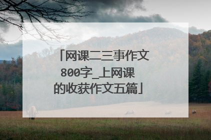网课二三事作文800字_上网课的收获作文五篇