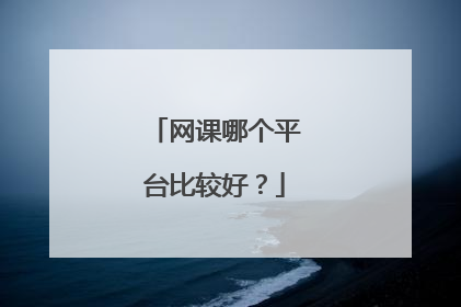 网课哪个平台比较好？