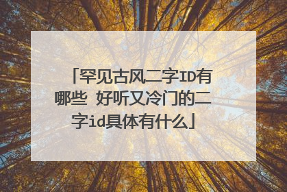 罕见古风二字ID有哪些 好听又冷门的二字id具体有什么