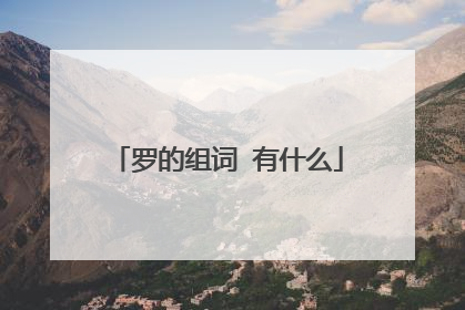 罗的组词 有什么
