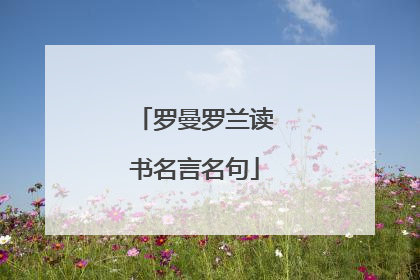 罗曼罗兰读书名言名句