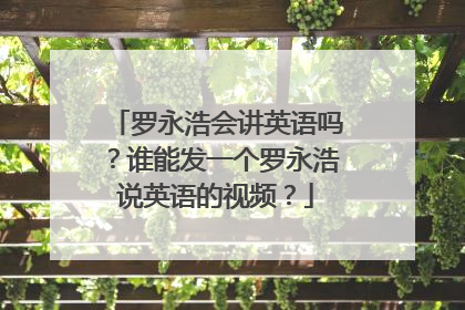 罗永浩会讲英语吗?谁能发一个罗永浩说英语的视频?