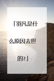 羽凡是什么原因去世的?