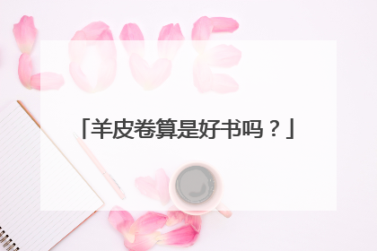 羊皮卷算是好书吗？