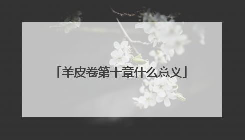 羊皮卷第十章什么意义