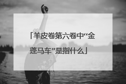 羊皮卷第六卷中“金蓬马车”是指什么