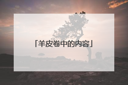 羊皮卷中的内容