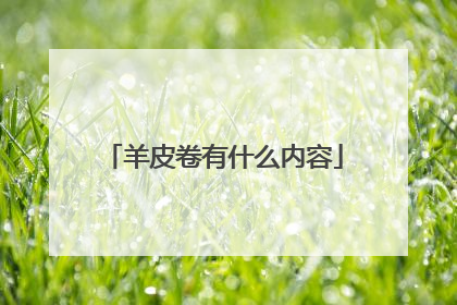 羊皮卷有什么内容