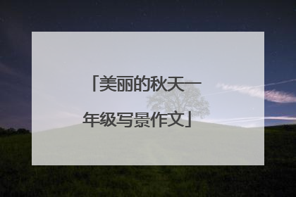 美丽的秋天一年级写景作文