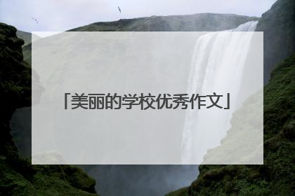 美丽的学校优秀作文