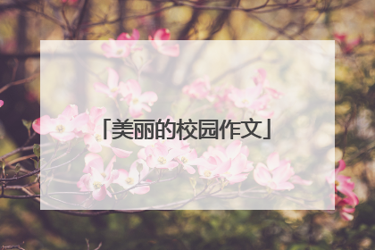 美丽的校园作文