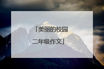 美丽的校园二年级作文