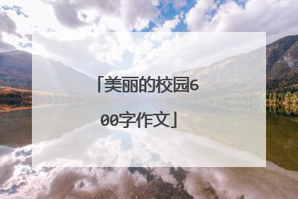 美丽的校园600字作文