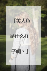 美人鱼是什么样子啊?