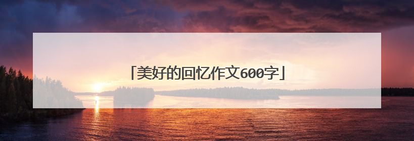 美好的回忆作文600字