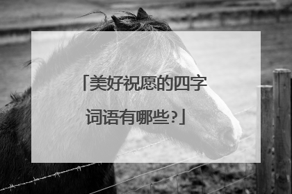 美好祝愿的四字词语有哪些?