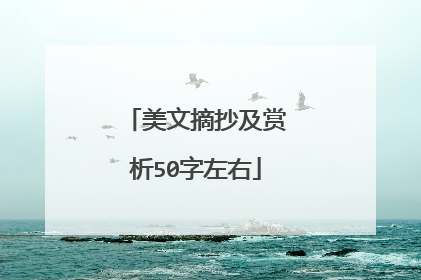 美文摘抄及赏析50字左右