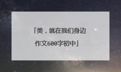 美，就在我们身边作文600字初中